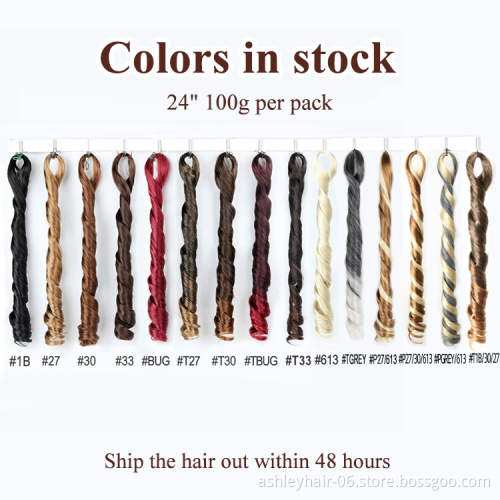 Wholesale kanekalon french spiral curl synthetic yaki pony style wavy kenya extensions sea body for african curly braiding hair